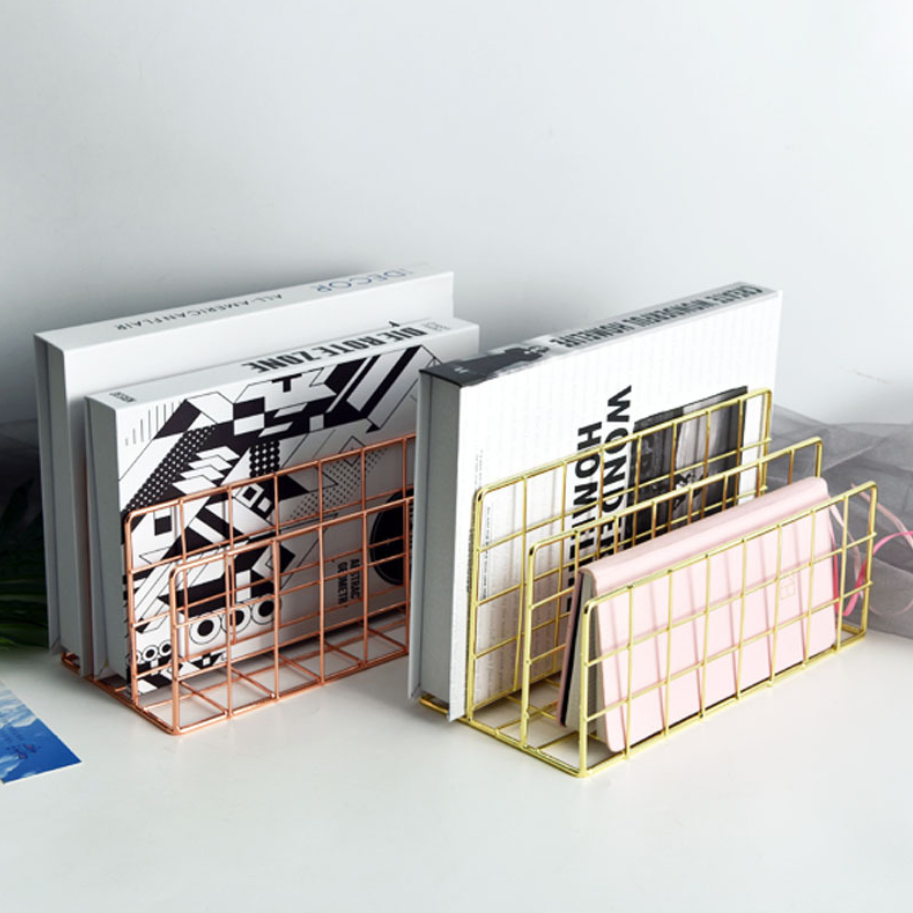 Купить Подставка для бумаг вертикальная (4 отделения)-Gold в Ташкенте ...